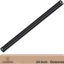 24 Inch Ceiling Fan Downrod, 1" Diameter White Ceiling Fan Extension Rod (No Threads),Universal Down Rods for Ceiling Fans,Easy Installation