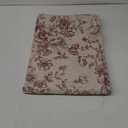 jinchan Linen Blend Curtains Floral Curtains for Living Room 84 Inch Length Brick Red Printed Curtain Rod Pocket Back Tab Farmhouse Peony Flower Patterned Drapes Bedroom Window Curtain Set 2 Panels