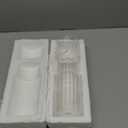 Sizikato 15 Oz Clear Striped Glass Bedside Night Water Carafe with Tumbler Glass. (Stripes)