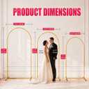 3 Pack Arch Backdrop Stand (7.2FT/6.6/6FT), Balloon Arch Stand, Metal Background Arch Stand, Backdrop Arch Frame, Wedding Arch for Backdrop