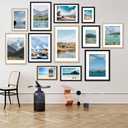 16x20 Poster Frame, Display Pictures 11X14 with Mat or 16x20 Without, Wall Hanging Frames, Black, 3 Pack