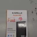 GAZELLE High-Speed 1TB Ultra Slim Portable External Hard Drive - 2-in-1 Type C & USB 3.0, Compatible with PC, Mac, Laptop, PS4, Xbox, iPad, Tablet, Mobile (Black)