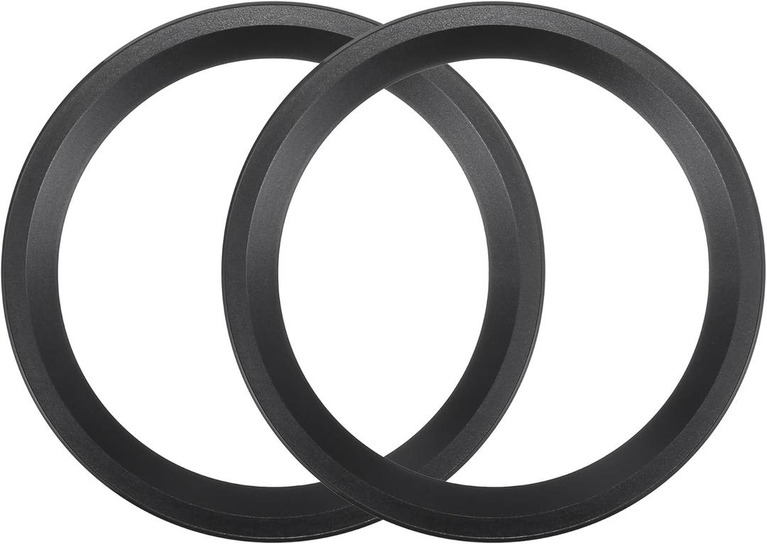 ACROPIX Universal 6.5" Subwoofer Speaker Rings Cover Spacers Speaker Audio Decorative Circle without Mesh Grille ABS Black - Pack of 2