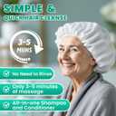 6 Pack Shampoo Caps No Rinse Waterless Shampoo Caps Hair Wash Caps Shampoo and Condition Cap for Bedridden Patients, Elderly, Adults