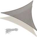 SUNLAX Sun Shade Sail 10' x 10' x 10' Dark Grey Triangle Canopy Sail Shade Cover UV Block Permeable Sunshade Outdoor for Patio Backyard 