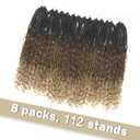 Goddess Box Braids Crochet Hair With Curly Ends 16 Inch Bohomian Box Braids Crochet Braids 8 Packs 3X Crochet Braids Synthetic Braiding Hair Extension for Black Women(16 Inch (Pack of 8), M1B 30 27)…