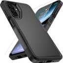 Vinve for Samsung Galaxy A26 5G Case with HD Screen Protector, Military-Grade Shockproof & Dual-Layer Protection, Anti-Slip Grip Design Phone Case, Black