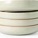 famiware Milkyway 33 oz Bowl Set, Pasta Bowls Set of 4, Salad Bowls, Double Reactive Glaze, Sturdy & Stackable, Ideal for Housewarming, Festivals, Matcha Green with Speckles