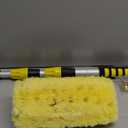 Anyyion 11 Foot Car Wash Brush with Long Handle, Telescopic Flow Through Car Washing Brush Soft Bristles wash Car, RV, Boat, Solar Panel, Deck, Floor, Swimming Pool. (Yellow)