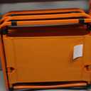 Vibrant and Cheerful Orange Folding Outdoor Chair, Compact Lightweight Portable Design with Wood Armrests & Metal Frame for Backyar, Camping, Beach, Hiking, Picnics