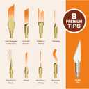 Craft Culture Wood Burning Tool Pen - Craft Burning Tools for Adults & Teens - Wood Burner Kit, Engraver, Carver, Pyrography, Woodburning - Includes 9 Premium Tips - Adjustable Temperature Control