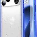 SPORTLINK for iPhone 17 Pro Max Waterproof Case - Shockproof Dustproof Case with Built-in Screen Protector, Full Body Heavy Duty Sealed Protective Cover for iPhone 17 Pro Max 6.9" Blue/Frosted Clear