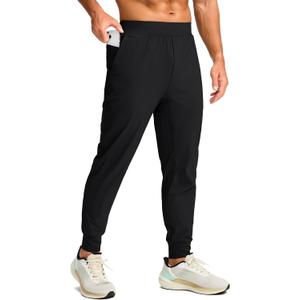Soothfeel Men's Jogger Pants with Zipper Pockets Lightweight Athletic Workout Pants Gym Golf Joggers for Men Track Running (Blue, XXL)