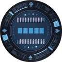 RUNNING HOT Exclusive Pro 47" Round Poker Mat: Anti-Slip, Durable, Foldable Design with Poker Probability Guide - Ideal for Casino Games, Carrying Bag Included