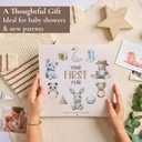 Baby's First Year Calendar with 100 Stickers - Unisex Baby Design 1st Years Wall Calendar With Stickers, Baby Tracker, Baby Scrapbook for New Mom and Newborn Boys & Girls