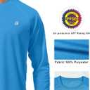 Roadbox Mens UPF 50+ UV Sun Protection Shirts Outdoor Long Sleeve SPF Rash Guard for Fishing Hiking Swimming Running, L, 1 Pack - Campanula Blue
