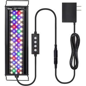 hygger Fish Aquarium LED Light, 14W 24/7 Lighting Sunrise-Daylight-Moonlight Mode DIY , Adjustable Timer/Brightness with Extendable Bracket 7 Colors for Planted Tank