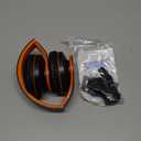 ZIHNIC Bluetooth Headphones Over-Ear, Foldable Wireless and Wired Stereo Headset Micro SD/TF, FM for Cell Phone,PC,Soft Earmuffs &Light Weight for Prolonged Wearing(Black/Orange)