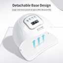 JODSONE U V LED Nail Lamp, Nail Dryer for Gel Polish, Led Light with Automatic Sensor & 4 Timers (Milky White)