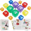 Finorder 21 Day Portion Control Container Kit (14-Piece) with Complete Guide, BPA Free Food Portion Container Set for Meal Prep, 21 Day Lose Weight System (HN-PC)