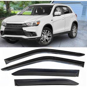 Window Visors Rain Guards for 2018-2025 Mitsubishi Eclipse Cross, 4-Piece Set Dark Smoke Window Deflectors Visors, Front & Rear Side Window Deflectors