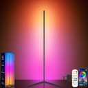 LED Corner Floor Lamp, Corner Lamp - 16 Million DIY Colors, 68+ Scenes, App & Remote Control, Smart RGBICW Corner Light with Music Sync & Timer Setting, LED Lamp for Bedroom, Living Room, Gaming Room