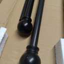 Double Curtain Rods Antique Bronze,Room Darkening Drapery Rod for 28-48 Inches,Adjustable 3/4 Inches Front and 5/8 Inches Back Quality Metal Rod for Window,Wrap Around Design