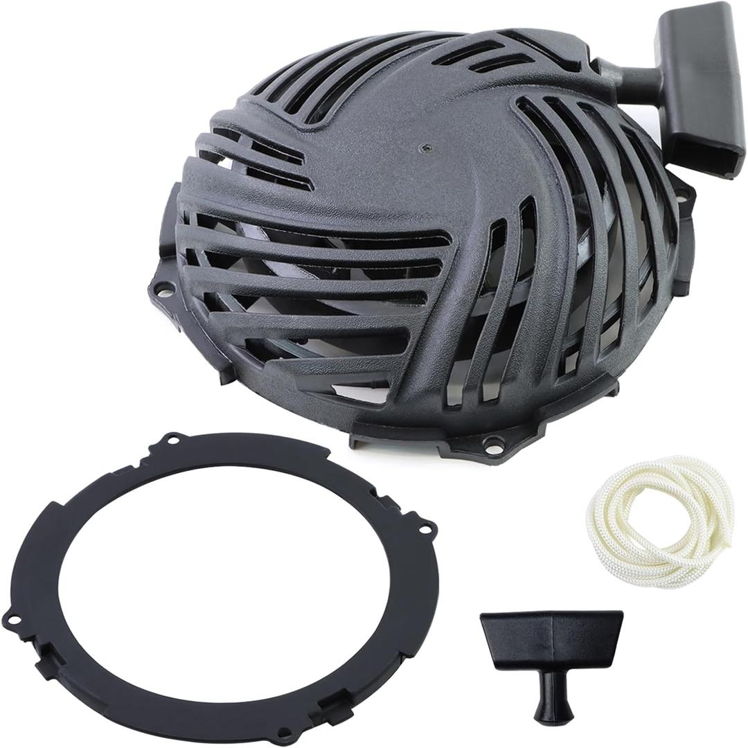 Recoil Starter Assembly 593959 Compatible with B & S 591139 Recoil Pull Start 590588 595355 Rewind Starter 450E 500E 550E 08P502 093J02 Engine TB110 TB200 140cc Lawn Mower Parts