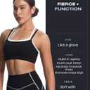 Aoxjox Women's Workout Sports Bras Takes Two Bra High Impact Training Fitness Running Yoga Crop Tank (M)