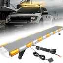 ASPL 53 inch 260 LED Low Profile Rooftop Strobe Lights Bar High Intensity Emergency Warning Flashing Beacon Snow Plow Light Traffic Advisor Car Hazard Construction Roof Lights Bars (Amber/White)