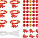 Tondiamo 24 Sets Chinese New Year Dragon Crafts DIY 2026 Chinese Bead Bracelet Crafts Kit Make Your Own Dragon Bracelets Making Kit for 2026 New Year Party Favor Gifts Activities Home