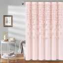 Lush Decor Lucia Shower Curtain, Blush, 72" x 72"