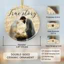 2 x Music Sheet Nativity Ornament 2025, Catholic Religious Gifts for Women Men, True Story Ceramic Ornament for Christmas Decor, Jesus Bible Gifts for Faith Friends, Church Members, Family