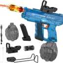 Electric Water Gun for Kids Adults, Transparent Automatic Squirt Gun with 30-32 FT Long Range, Summer Outdoor Beach Swimming Pool Party Toys for Boys Girls Adults (Blue)