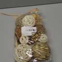 Qingbei Rina Decorative Balls for Centerpiece Bowls, Wicker Rattan Balls Decorative, Assorted Bowl Vase Fillers, Decorative Orbs Woven Spheres, Wedding Table Home Decor(Brown)