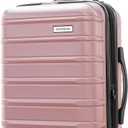 Samsonite Omni 2 International Carry-On Luggage with 360 Spinner Wheels - Scratch Resistant Hardshell - TSA, Airline-Approved - Expandable Polycarbonate Shell for Lightweight Travel - Rose Gold