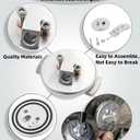 F4TZ-6753-A /6751-B Durable Dipstick Adapter Repair Kit for Ford 7.3L - Fits Powerstroke 1994-2003 F250 F350 F450 F550, E250/E350 Vans & Excursion (Silver)