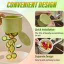 New Upgrade,2025 New Faucet Hanging Strainer,Kitchen Sink Drain Strainer,Sink Strainer Basket,Press Automatic Dumping Kitchen Draining Basket,Easy to Install, Fine Mesh (Green)
