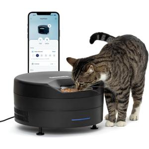 PetSafe FreshFeed Refrigerated Automatic Wet Food Feeder, 6 Meals, Black | 40F Dual Semiconductor Cooling, Keeps Wet Food Fresh, Automatic 6-Meal Rotating Tray, App-Controlled Scheduling