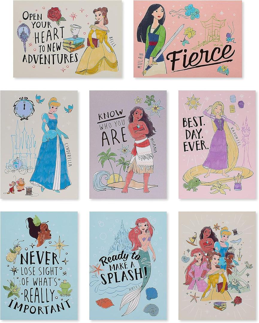 American Greetings Mini Lunch Box Notes, Disney Princess (40-Count)