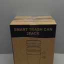 Vanpopubs 2 Pack 2.7 Gal Bathroom Trash Can with Lid, Automatic Trash Can Small Smart Garbage Can Touchless, Slim Motion Sensor Waterproof Plastic Trash Bins for Bedroom Office Kitchen Toilet Black