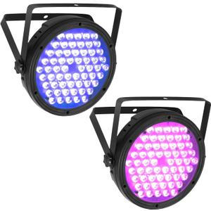 BETOPPER Stage Lighting 120W Par Light RGBW 4-in-1 Stage Lights, DJ Light DMX for Concert and Events,2 Packs