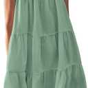KIRUNDO Women Summer Halter Sundress 2026 Spring Casual Sleeveless Boho A Line Mini Beach Vacation Dress Cruise Resort Wear (Medium)