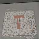 Rusenbao Custom Floral Mouse Pad, Cute Small Pink Flower Personalized Mouse Pad for Women, Customizable Initial Non-Slip Rubber Base MousePads for Desk Wireless Mouse, Laptop, 9.5x7.9 Inch(Letter T)