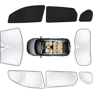 8pcs Car Window Shades for Hyundai Tucson 2016-2021 (Not 2022 Tucson) Accessories,Windshield Side Rear Full Sunshade,Sun Visor UV Blocking, Privacy Protection and Blackout for Camping Outdoor