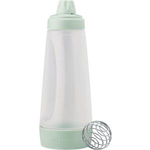 Whiskware Pancake Bottle, Batter Dispenser and Mixer with Blender Ball Wire Whisk, Durable, No-Mess, BPA Free, Dishwasher Safe, Mint