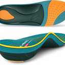 WalkHero Work Orthotic Inserts,220+lbs Plantar Fasciitis Insoles for Men Women,Arch Support Inserts for Heel Pain Relief,Boot Insoles with Max Cushion,Standing All Day Mens 5-5.5 | Womens 7-7.5 (Mineral Green)