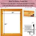 CANFRAVAS Canvas Frame 30x40, DIY Metal Canvas Floater Frame, 1.5" Deep Canvas Floating Frame,Frames for Canvas Art, Floater Frame for Canvas Painting, Floating Frame for Canvas (Gold,30"x40")