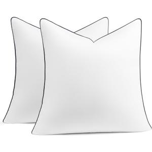 puredown 26x26 Pillow Inserts Set of 2, Full Fluffy Down Alternative Euro Pillow Inserts, Soft Plush Decorative Throw Pillows for Couch, Sofa, Bed and Home Decor