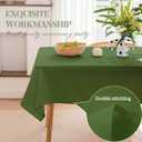 BYDOLL Table Cloth Green 60x120 Inch Tablecloth for 6 Foot Rectangle Tables Outdoor Washable Wrinkle Free and Spillproof Polyester Tablecloth for Festival Camping Picnic Party Cover